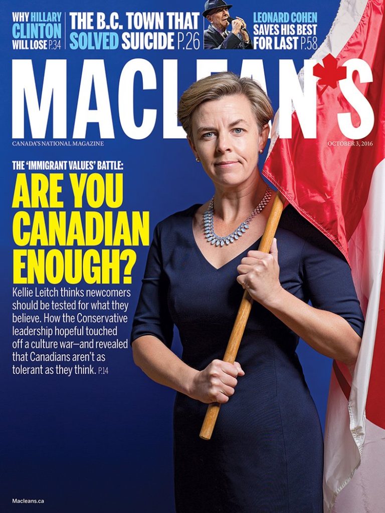 The cover of the Maclean's Magazine Oct. 3 Issue.